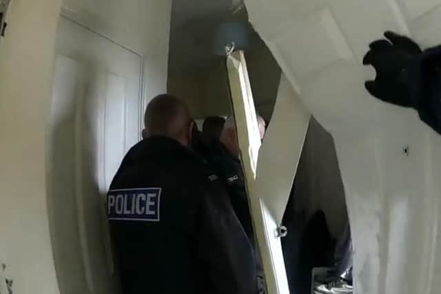 A man was arrested for drugs offences after police executed a warrant at Buckingham Park in Aylesbury on Monday morning