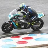 Mark Biswell pictured in action at a rain-soaked Mallory Park last weekend. Photo: James Beckett.