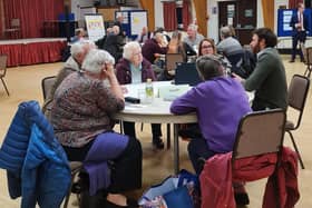 Discussion group at the annual town meeting