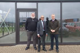 Councillor Ashley Waite, Haz Modi, and Rob Butler MP, photo from Ashley Waite