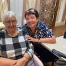 L to R - Resident, Gaenor Peploe-Williams and Avondale receptionist, Lyn Greenfield