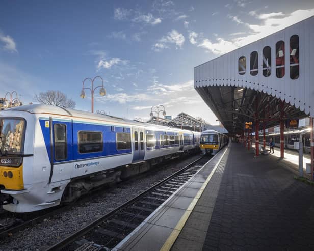 A Chiltern Railways train at London Marylebone station