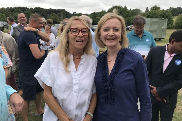 Liz Truss with Bucks councillor Caroline Cornell