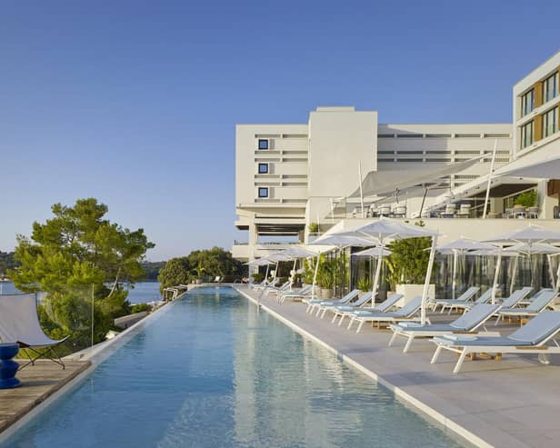 The seawater infinity pool at the Radisson Collection Grand Hotel Brioni Pula (photo: Matthew Shaw)