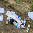 Rubbish allegedly left by East West Rail