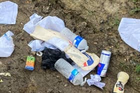 Rubbish allegedly left by East West Rail