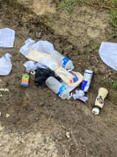Rubbish allegedly left by East West Rail