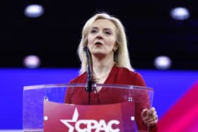 NATIONAL HARBOR, MARYLAND - FEBRUARY 22:  Former Prime Minister Liz Truss in America in February (Photo by Anna Moneymaker/Getty Images)