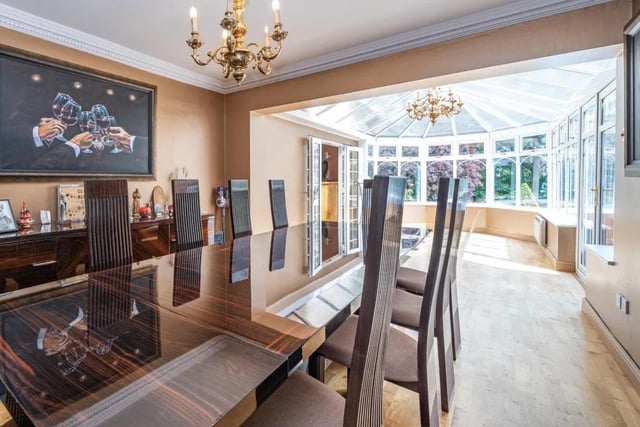 A great space opening directly on to an added conservatory, is how Orchid describes this dining area.