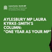 Picture of Laura Kyrke-Smith with the caption, "Aylesbury MP Laura Kyrke-Smith's column: 'One year as your MP'"