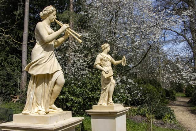 Blossom around the nine muses at Stowe. Picture © National Trust Hugh Mothersole