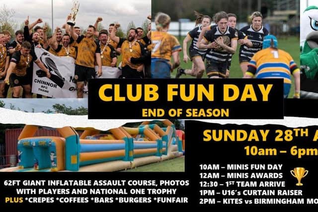The funday planned by Chinnor Rugby Club