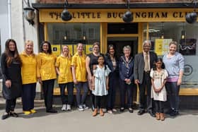 The mayor with owner Simi Godagama, patron Dr Shanthi Godagama and therapists outside the clinic