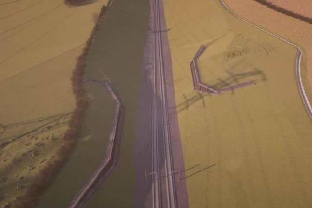 An artist's impression on what the area will look like once the track is completed
