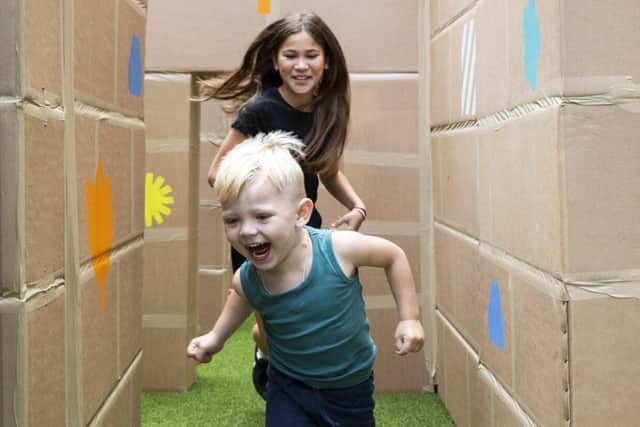 Families enjoy UK's first Eco Maze this summer