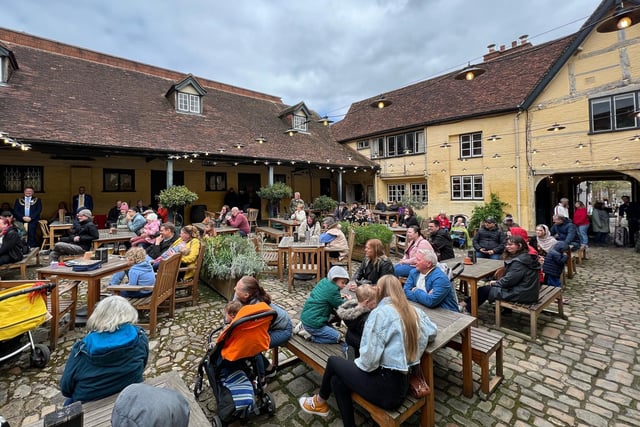 The King's Head courtyard, hosted a talks and performances yesterday afternoon. Photo by Damon Mitchell