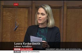 Aylesbury MP, Laura Kyrke-Smith, criticised the policy. Photo: BBC Parliament.