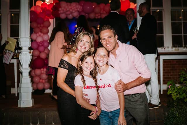 Kate Miles with husband Darren Miles, and their two daughters