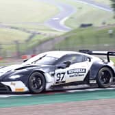 Andrew Howard and Ross Gunn finished fourth at Donington Park on Sunday in the latest round of the Intelligent Money British GT Championship. (Photo by James Beckett)