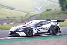 Andrew Howard and Ross Gunn finished fourth at Donington Park on Sunday in the latest round of the Intelligent Money British GT Championship. (Photo by James Beckett)