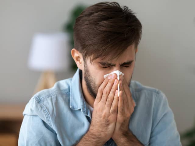Hay fever symptoms.