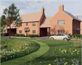 A computer-generated image of Bellway’s Moreton Fields development in Buckingham, where construction work has started and the first homes are due to be released for sale in January