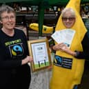 Steering group members celebrating the 10th anniversary of Buckingham's Fairtrade Town status in 2017