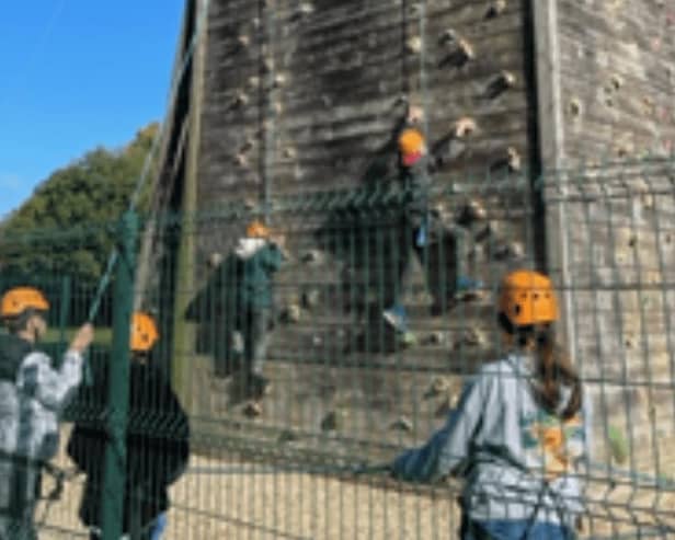 Children on the Climbing Wall