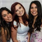 Abi, left with Becky, centre, and her twin sister Millie
