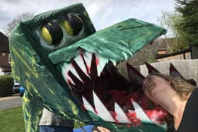 A St George and the dragon re-enactment launched the preparations for the Buckingham Carnival on St George's Day
