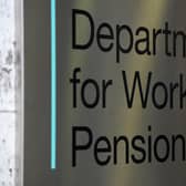 A view of signage for the Department of Work And Pensions in Westminster, London. Photo from Kirsty O'Connor/PA Images