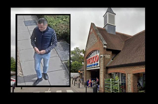 Police have released a CCTV image of a man who stole a woman's purse while she was shopping at Tesco in Princes Risborough