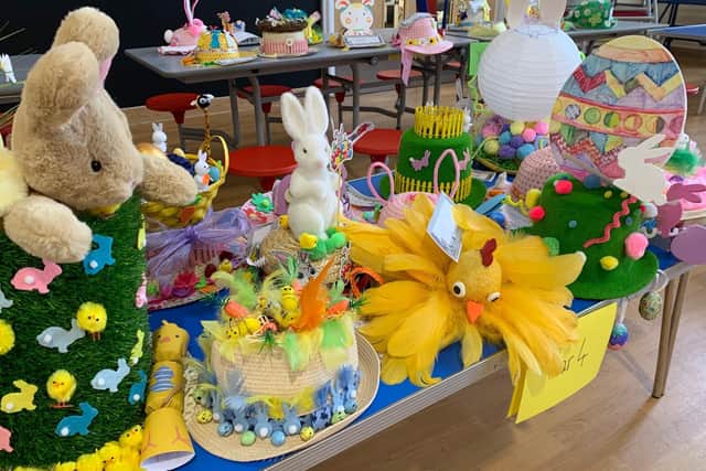 Easter bonnets on display