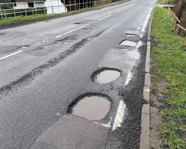 Potholes that formed on Bucks roads earlier this year