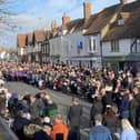 The service at Winslow War Memorial