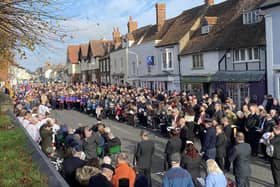 The service at Winslow War Memorial