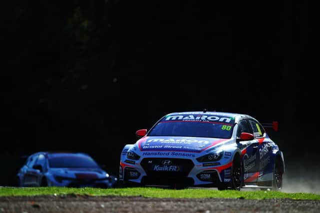 Tom Ingram on his way to clinching the 2022 British Touring Car Championship at Brands Hatch. Photo: Getty Images.
