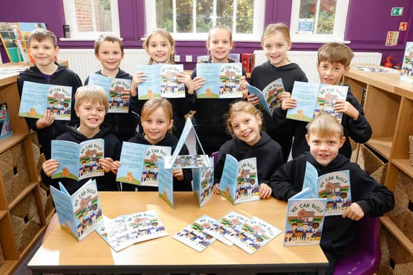 George Grenville Academy pupils with the new books