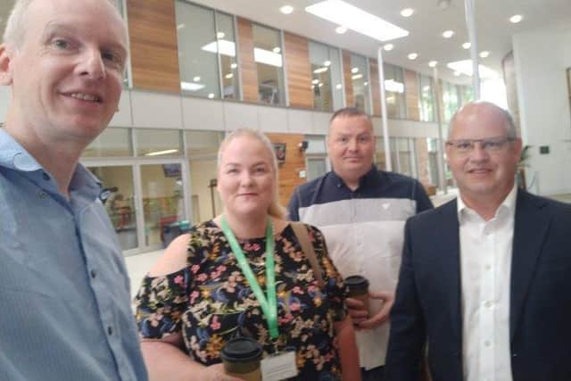 Lib Dem Leader of Aylesbury Town Council Richard Lloyd with Councillor Anders Christensen, Councillor Ashley Morgan, and Councillor Susan Morgan from @RichLloyd