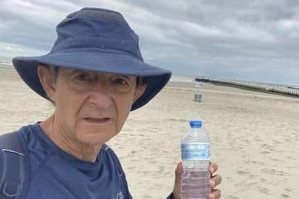 Sir Anthony Seldon at the end of his walk