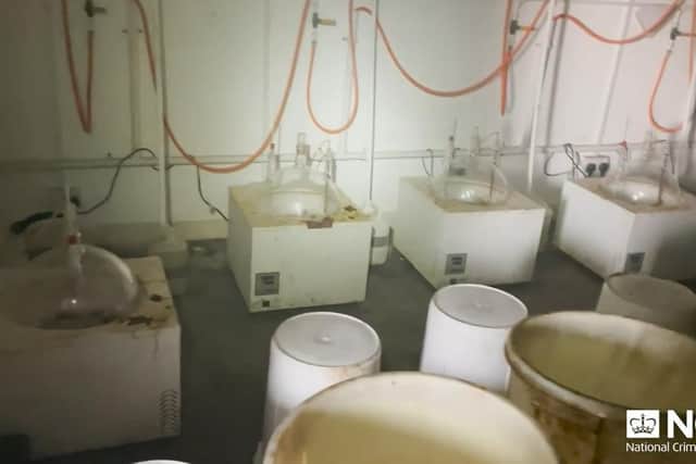 Police image from inside the drugs lab