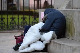 Homeless people sleeping rough