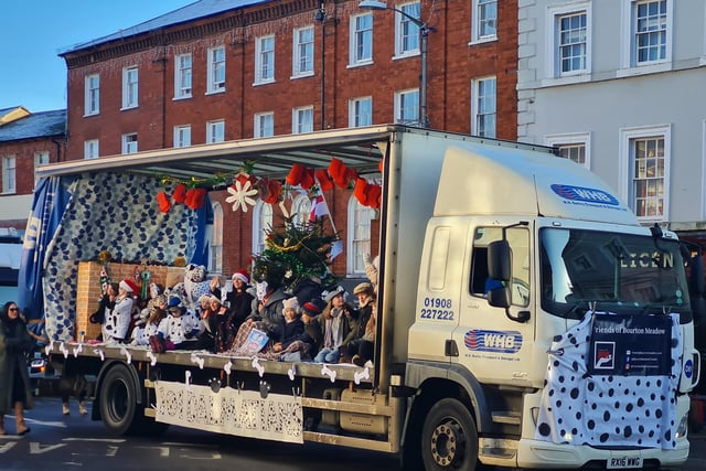 The Friends of Bourton Meadow with their 101 Dalmations-themed float