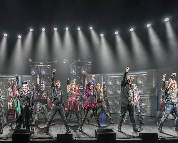 WE WILL ROCK YOU by Ben Elton, set designer - Mark Fisher, costume designer - Tim Goodchild, lighting designer - Willie Williams, Churchill Theatre, Bromley, UK, 2019, Credit: Johan Persson