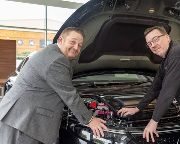 left Justin Boon, Head of Business, Vertu Mercedes-Benz of Aylesbury and Senior Diagnostic Technicia