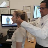 Arthur Tovar, D.C of Thame Chiropractic Clinic conducts a Myovision Scan