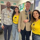 Iliana and Deyali with the Aylesbury Mayor, Councillor Steven Lambert