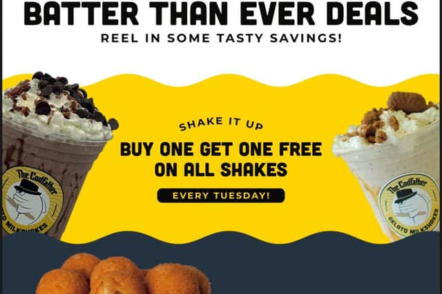 Weekly Codfather menu