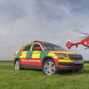 Thames Valley Air Ambulance helicopter and critical care response vehicle
