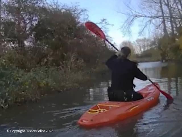 Police kayak to reach a drink-driver whose car got stuck in floodwater 